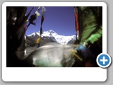 Prayer Flags Framing Everest